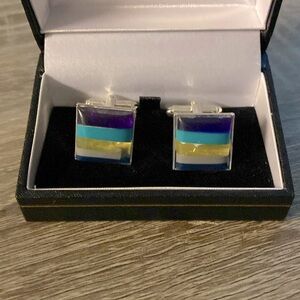Hand cut surfite cuff links
